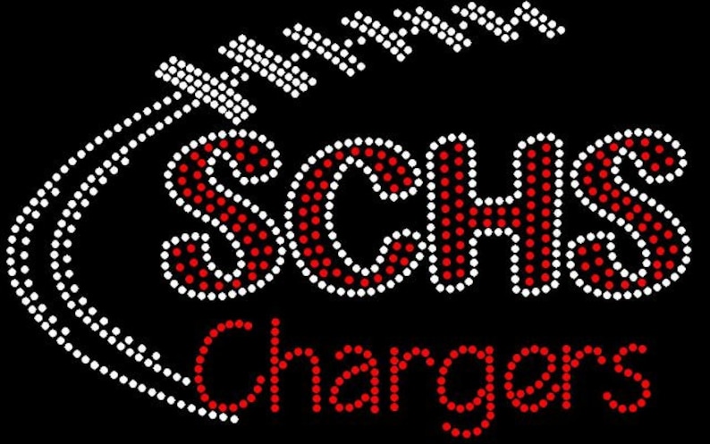 PERSONALIZE Football Custom Personalize with school team Initials /& name rhinestone transfer