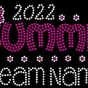 PERSONALIZE 2024 Competition Custom Team name and color Personalized Summit Rhinestone iron on transfer