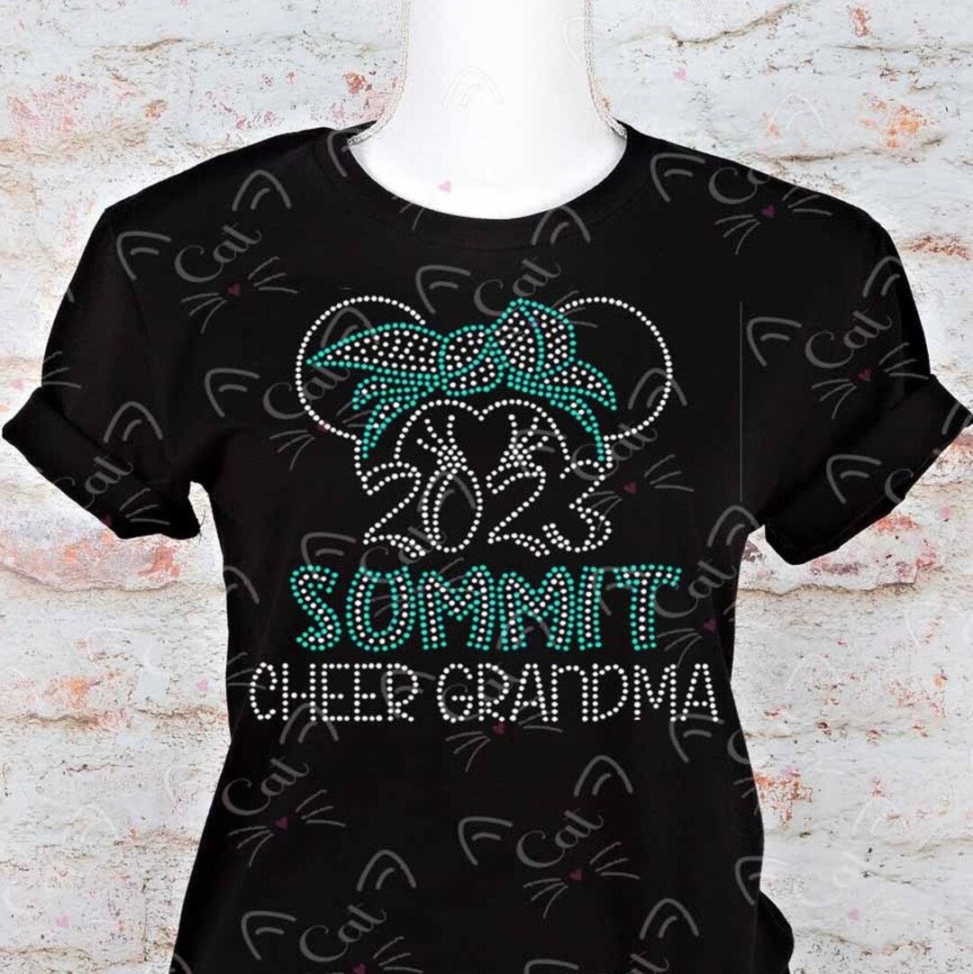 Summit Cheer Iron on for Shirt Rhinestone Cheer Grandma Etsy