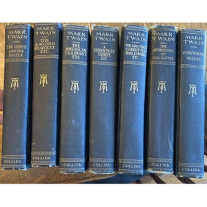 Mark Twain Classics Book Set Collier Huck Finn Tom Sawyer Antique Prince Pauper