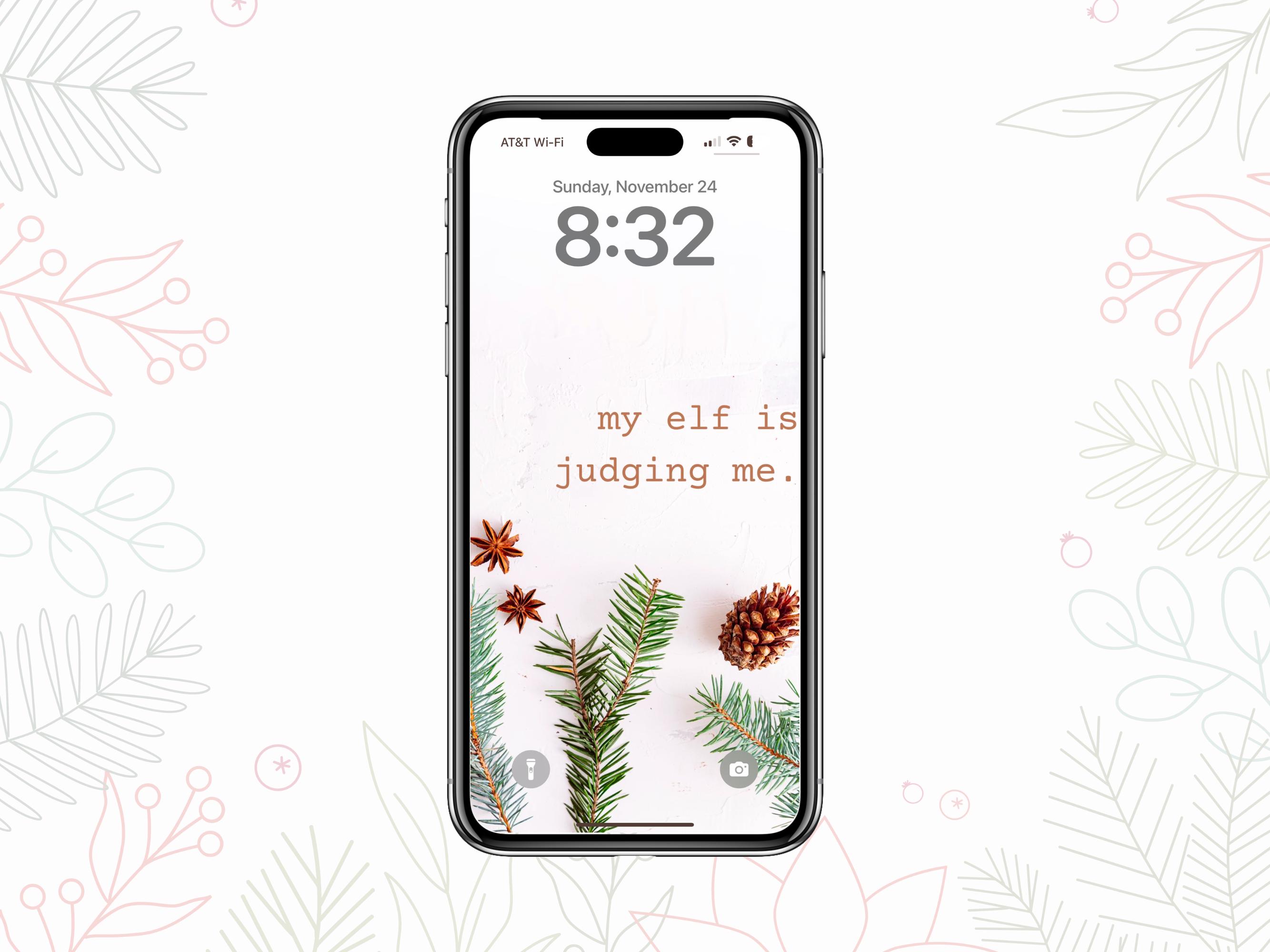 simple holiday funny quote Christmas | phone wallpaper | aesthetic home lock screen | cute digital wallpaper | cute Christmas background