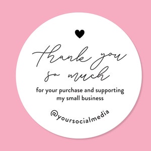 Étiquettes d'autocollants de produit d'emballage de remerciement pour petite entreprise, Stickers de réseaux sociaux, Stickers d'enveloppe personnalisés, blanc, violet, rose, gris, BT3