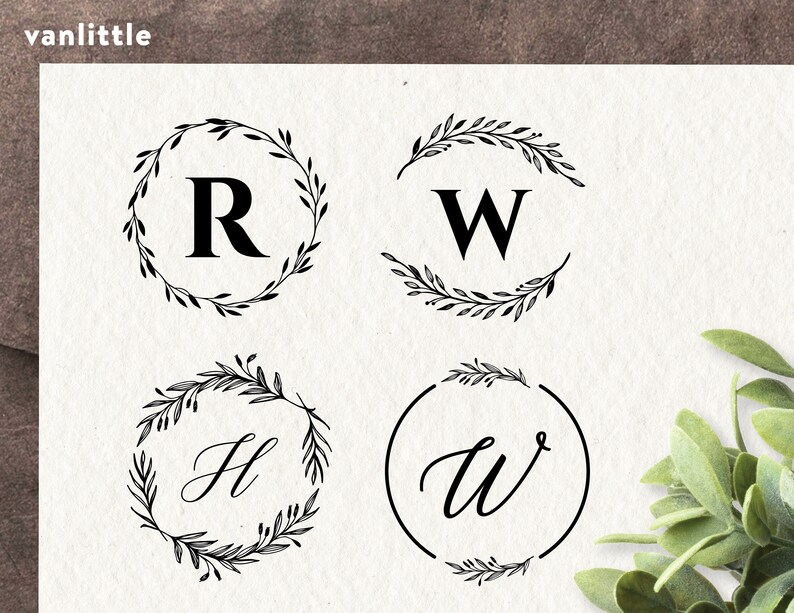 Custom Initial Stamp Custom Selfinking Stamp Self Ink Etsy