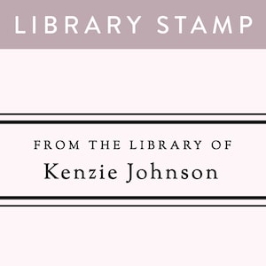 BEST SELLERS! Custom Self-Inking Library Stamp, Self Ink Book Stamp, Rubber Wood Stamp, From the Library of Stamp, PS33