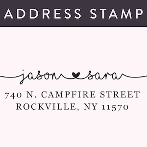 Return Address Stamp, Custom Self-Inking Stamp, Self Ink Return Address Stamp or Rubber Wood Stamp, Wedding Stamp, PS60