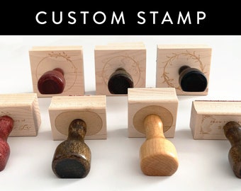 Any Size Custom Rubber Wood Stamp, Personalized Wood Stamp, Business Stamp, Logo Stamp, Ship from the U.S.