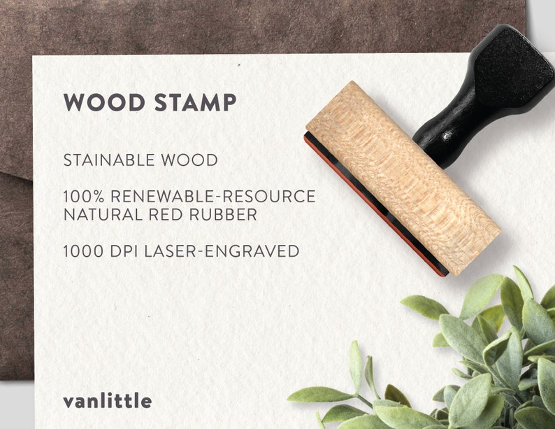 Any Size Custom Rubber Wood Stamp Personalized Wood Stamp Etsy