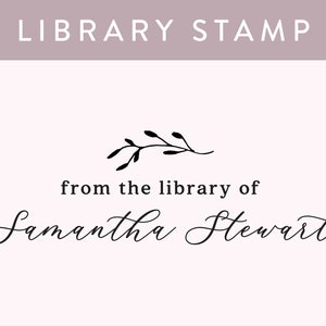 Family Library Book Embosser Custom Book Stamp Family Name Library