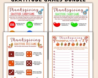 Thanksgiving Gratitude Game, Thanksgiving Game Bundle Young Kids, Kids Table Activities, Friendsgiving Games, Icebreaker Office Party Games
