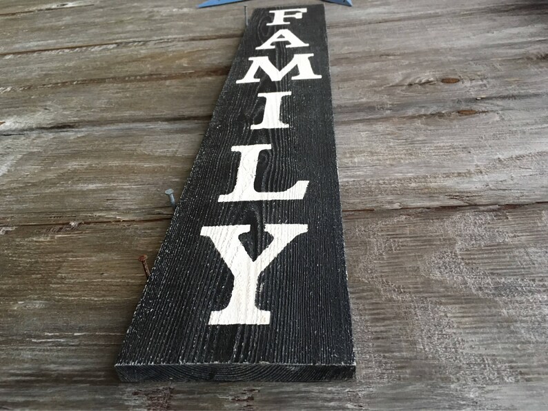 Signo De Familia Vertical Signo De Madera Rustica Decoracion Etsy