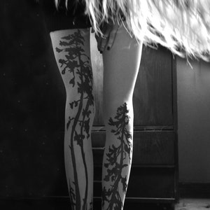 Forest tattoo tights, pine tree tattoo