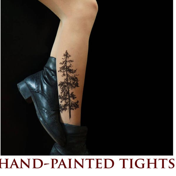 Pine tree tattoo tights