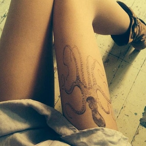 Collant a forma di polpo ispirati ai tatuaggi – Leggings alla moda artistici e unici