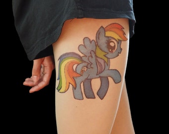 Happy tights, little pony rainbow dash, tattoo tights