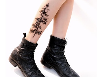 Pine tree tattoo tights