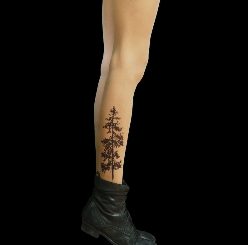 Pine tree tattoo tights