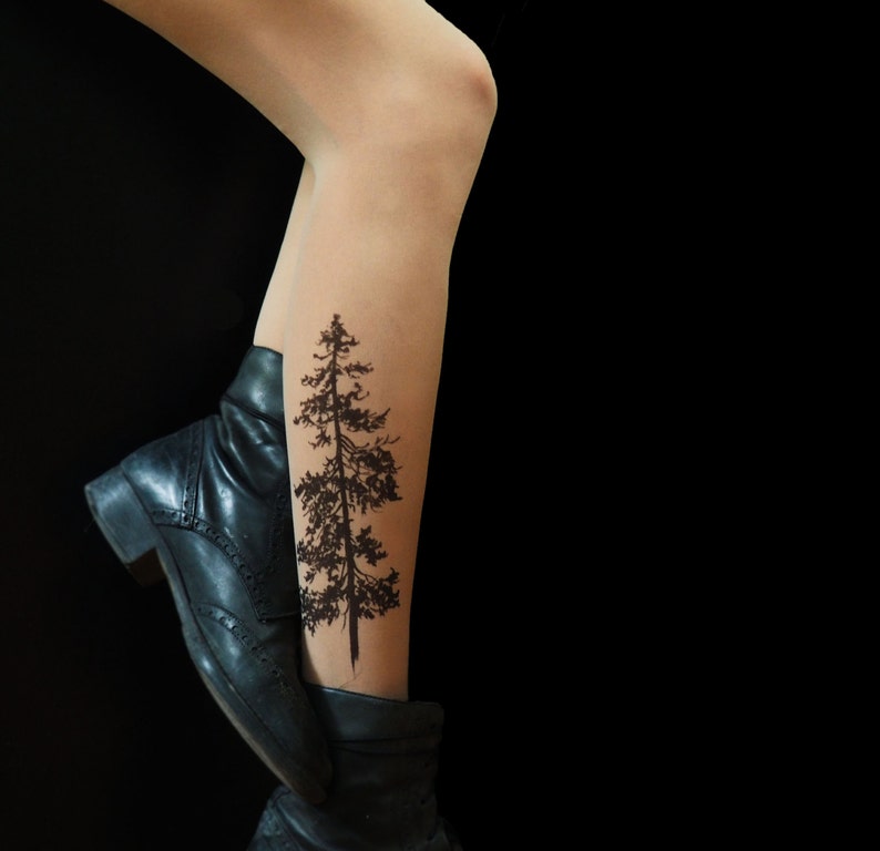 Pine tree tattoo tights