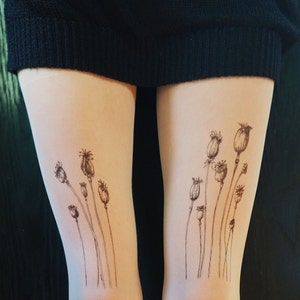 Poppy Pods Tattoo Tights image 4