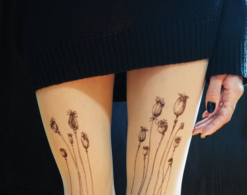 Poppy Pods Tattoo Tights image 3