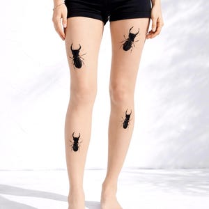 Medias con estampado de insectos – Pantimedias con estampado de insectos, XS, S, M, L, XL, Tallas grandes, Envío rápido