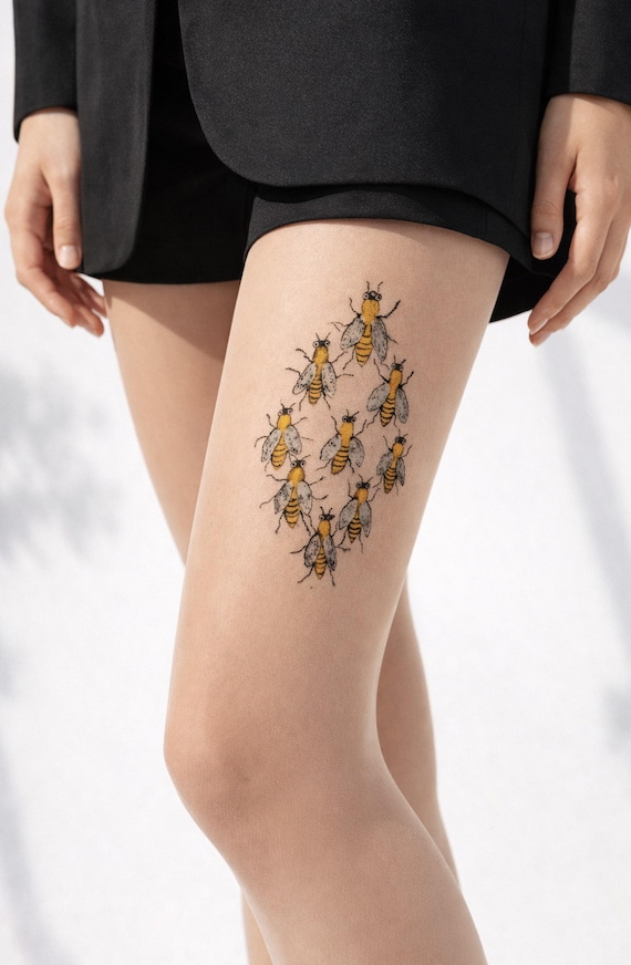 Bees Tights – Fairycore Hosiery | Forestcore Clothing