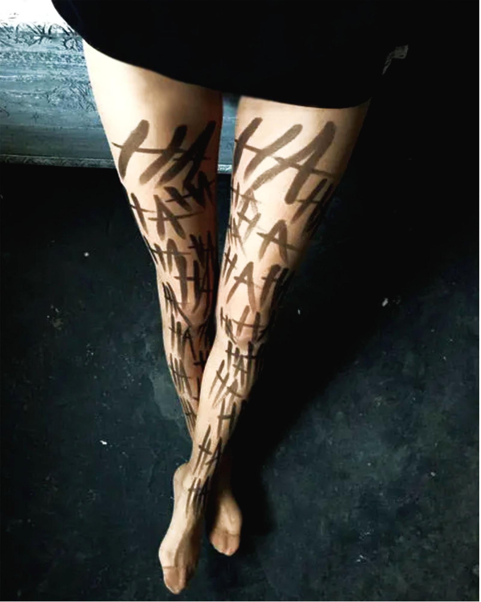 Joker tattoos tights