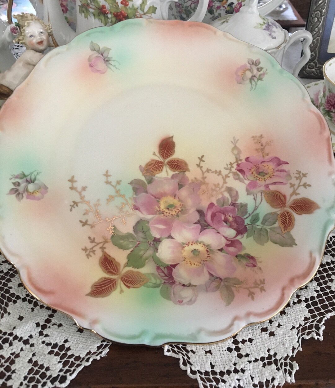 Wild Rose Blush Schumann Arzberg Germany Platter - Etsy