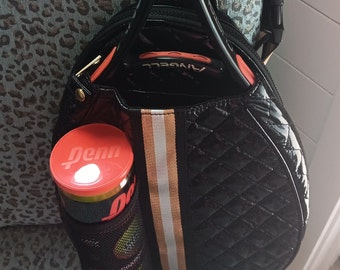 Tennis sling black racket bag with free monogram