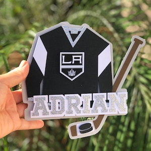 Hockey Cake Topper, Kids Hockey Birthday Party, Custom Cake Topper, Custom Hockey Cake Topper