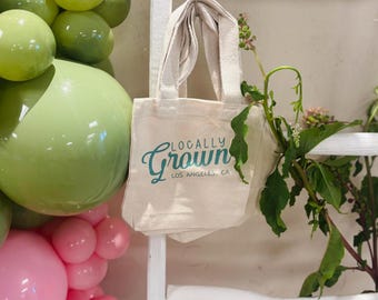 Farmer's Market Baby Shower Theme Tote Bags, Baby Shower Favors, Custom Tote Favors, Farmer's Market Party, Locally Grown Party