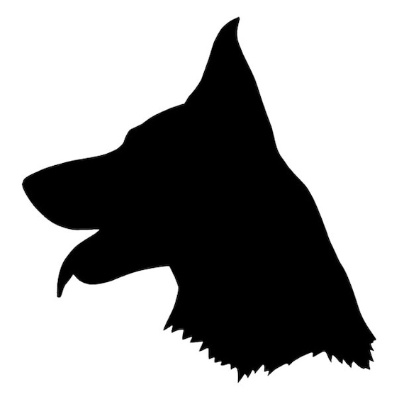 German Shepherd Silhouette Vinyl Decal Sticker Dog - Etsy