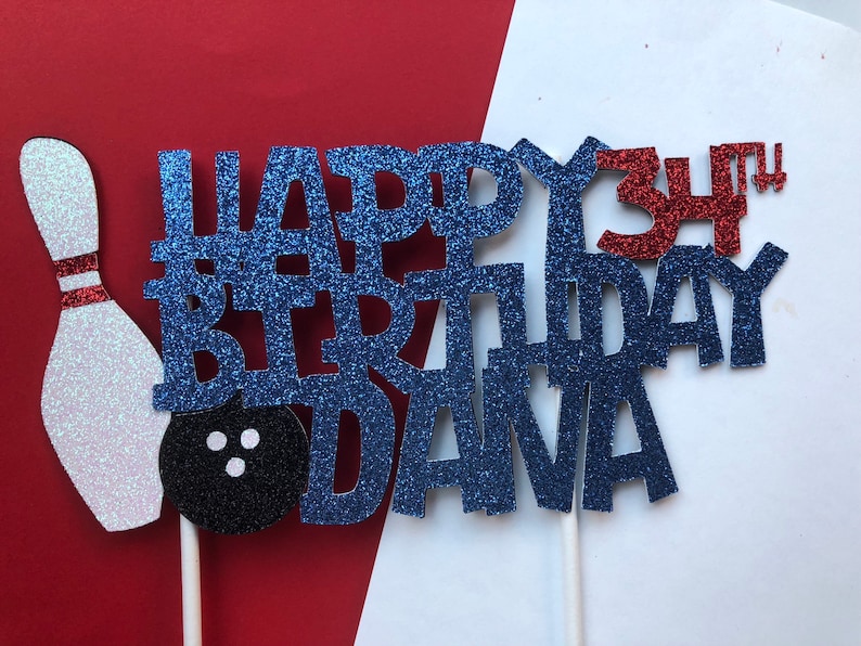 Bowling Birthday Cake Topper Cake Topper for Bowling Girls Etsy