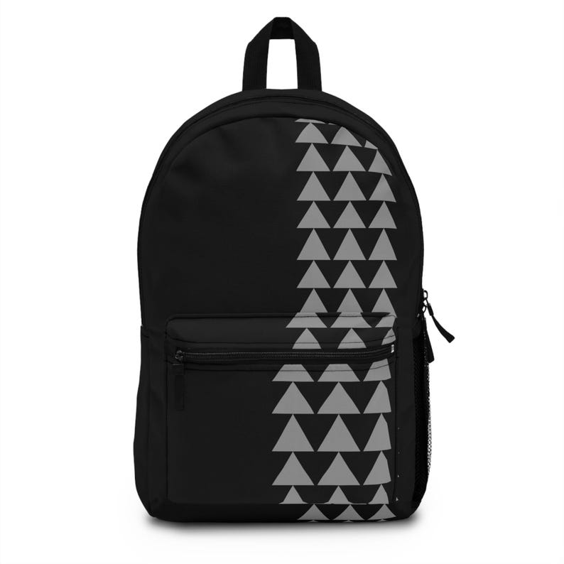 Mochila triangular básica, simples e significativa, triângulo havaiano, volta às aulas, escola, mochila para jardim de infância, mochila estilo havaiano Kine imagem 1