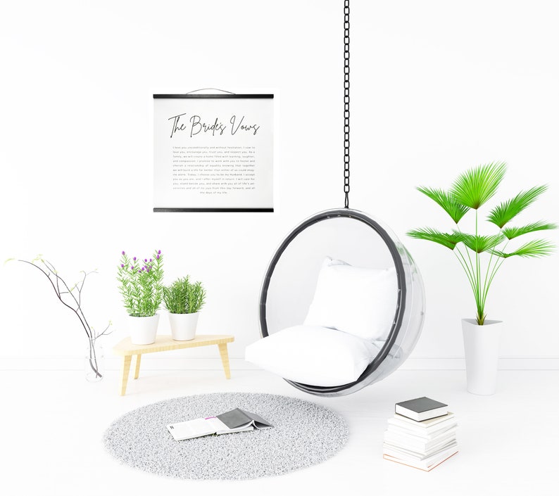 The Brides Vows Wedding Vows Frame Wall Hanging Decor Wedding Etsy