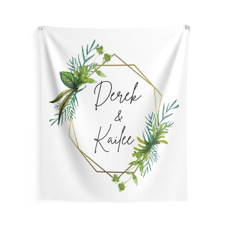 Tapestry personalized with first names photo backdrop wedding Etsy