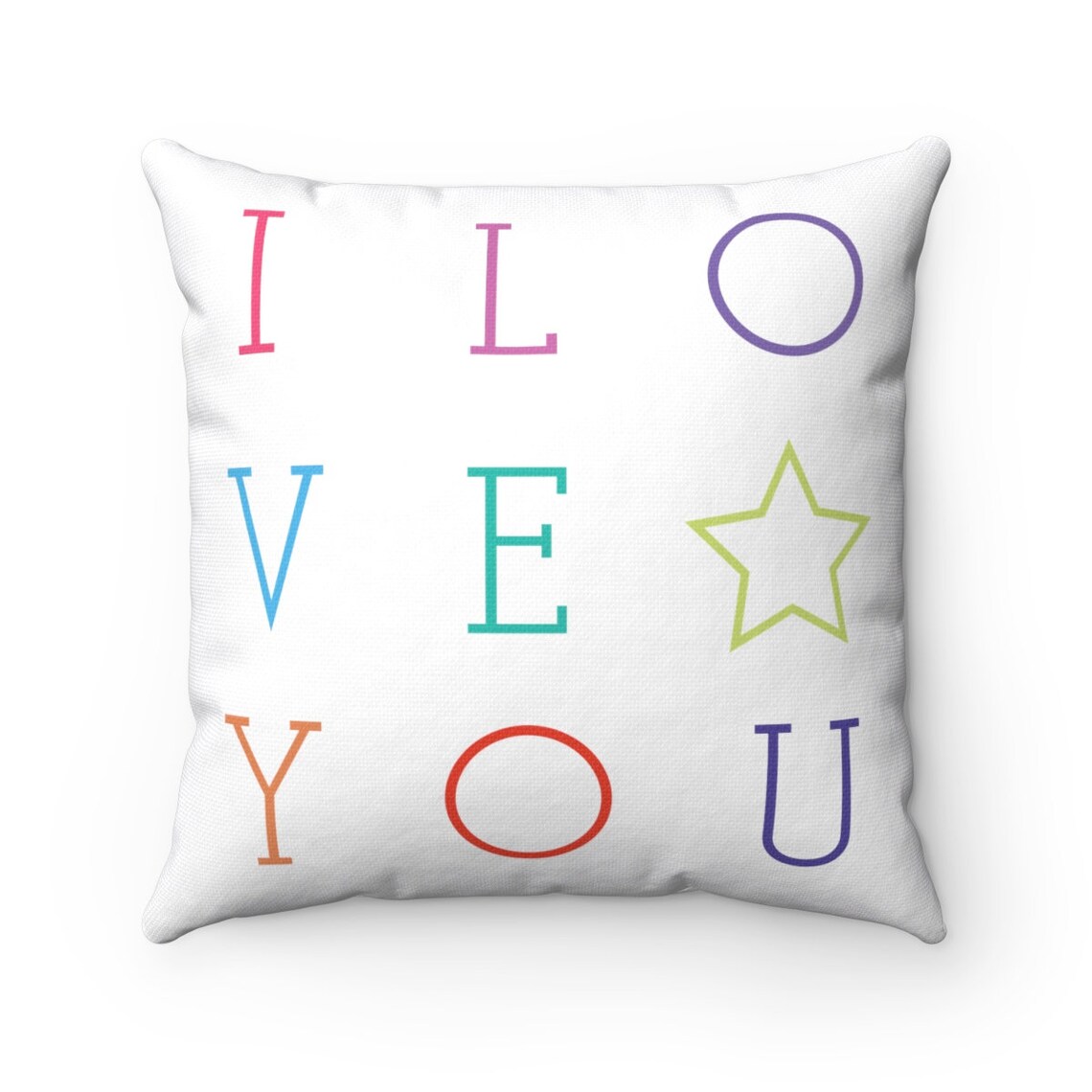 Pillow Insert and Cover I Love You Decorative Throw Pillow Etsy