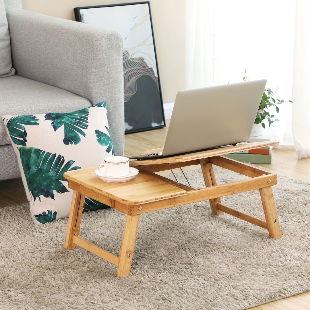 Bamboo Large Size Lapdesk laptop Stand for Desk Breakfast Etsy
