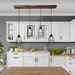 Farmhouse wood pendant light fixture / 4 pendant light rustic kitchen island light / farmhouse chandelier 