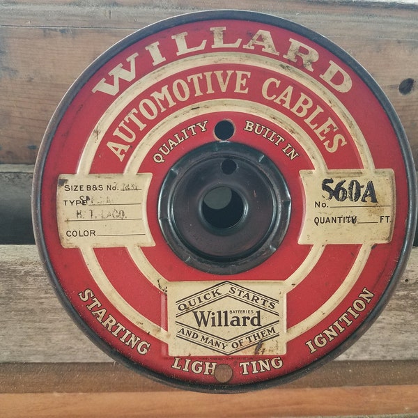 Willard Automotive Cables Spool " Quick Starts and Many of Them"