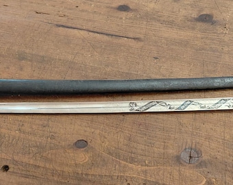 Rare Design Alex Coppel Double Etched Lion Head Sword Solingen