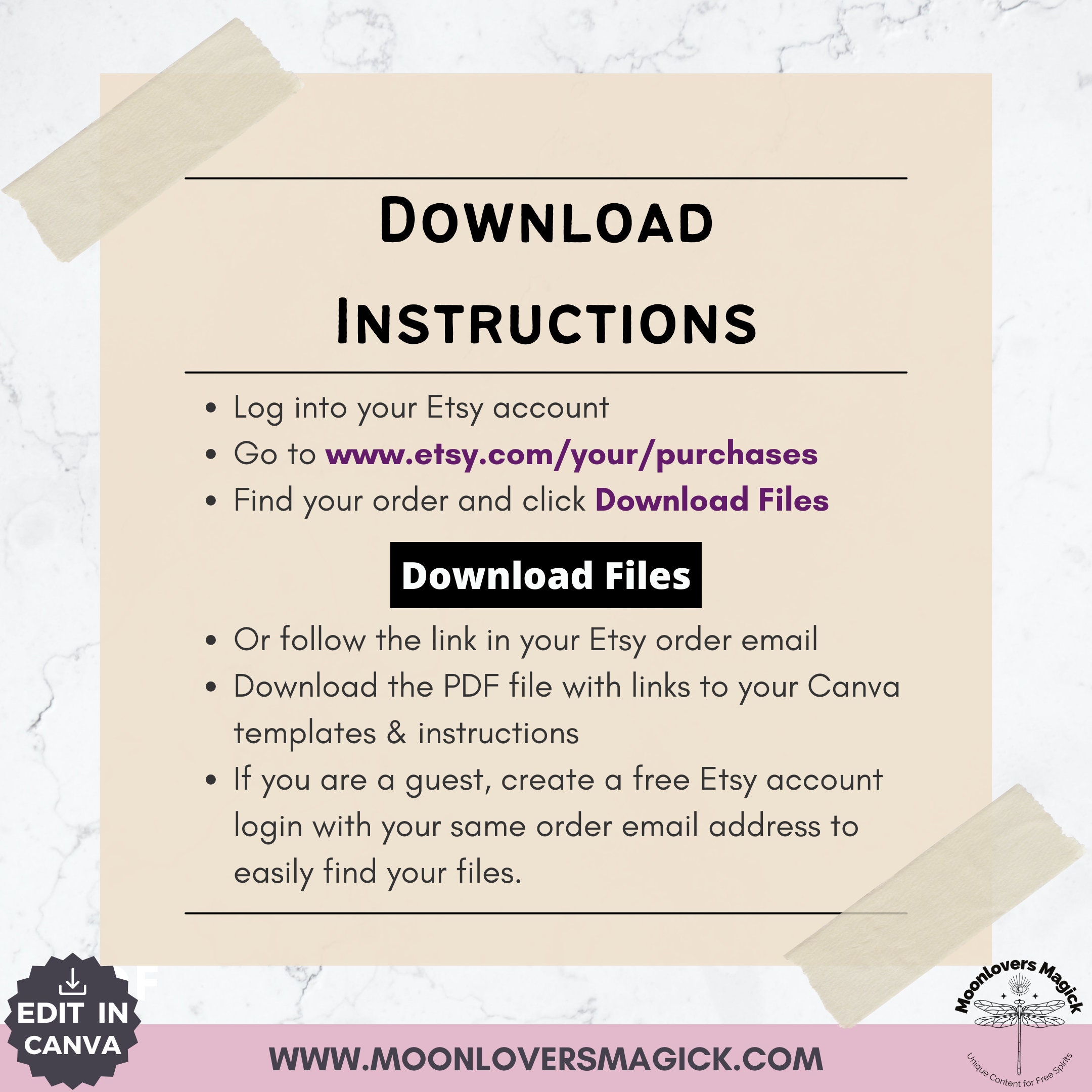 Custom Order Form Template Order Receipt, Canva Template Bundle, Small ...