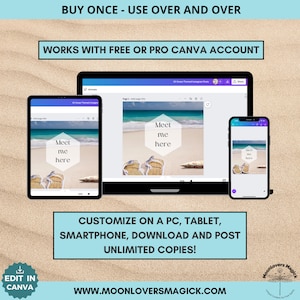 30 Editable Beach Ocean Themed Instagram Post Templates for Canva, Instant Digital Download, Increase Social Media Engagement, Cohesive Feed image 5