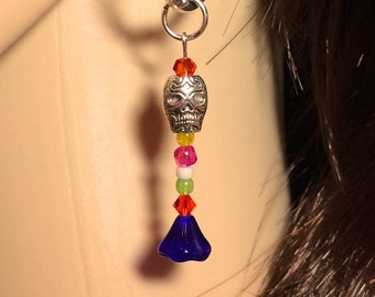 Skull & Flower Bead Dangles