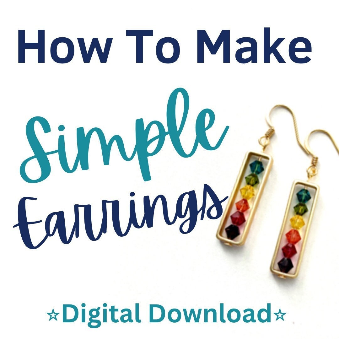 Earring Tutorial, Digital Download, DIY Jewelry Making, How to Make ...