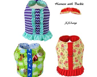 Dog Harness with Buckle Tutorial n Pattern Digital -XXLARGE- Dog Clothes Sewing Pattern PDF, Dog Harness Pattern, Pet Clothes Tutorial