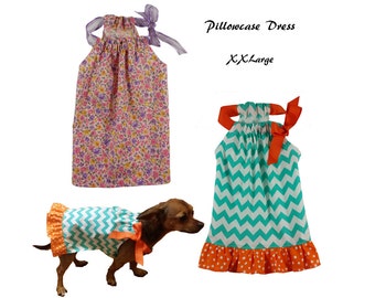Pillowcase Dog Dress Pattern -XXLARGE- Dog Clothes Sewing Pattern PDF, Dog Dress Pattern, Dog Harness, Pet Clothes Tutorial