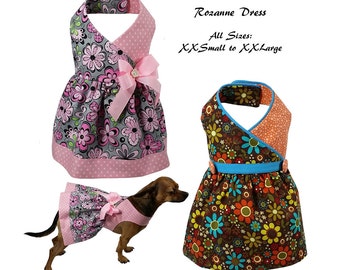 Roxanne Dog Dress Pattern -ALL SIZES- Dog Clothes Sewing Pattern PDF, Dog Dress, Dog Harness, Pet Clothes Tutorial