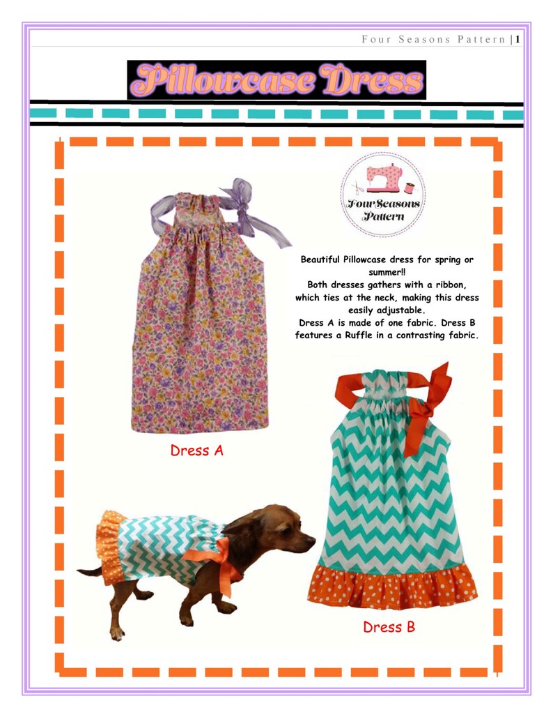 Pillowcase Dog Dress Pattern Bundle Pack ALL SIZES Dog Etsy