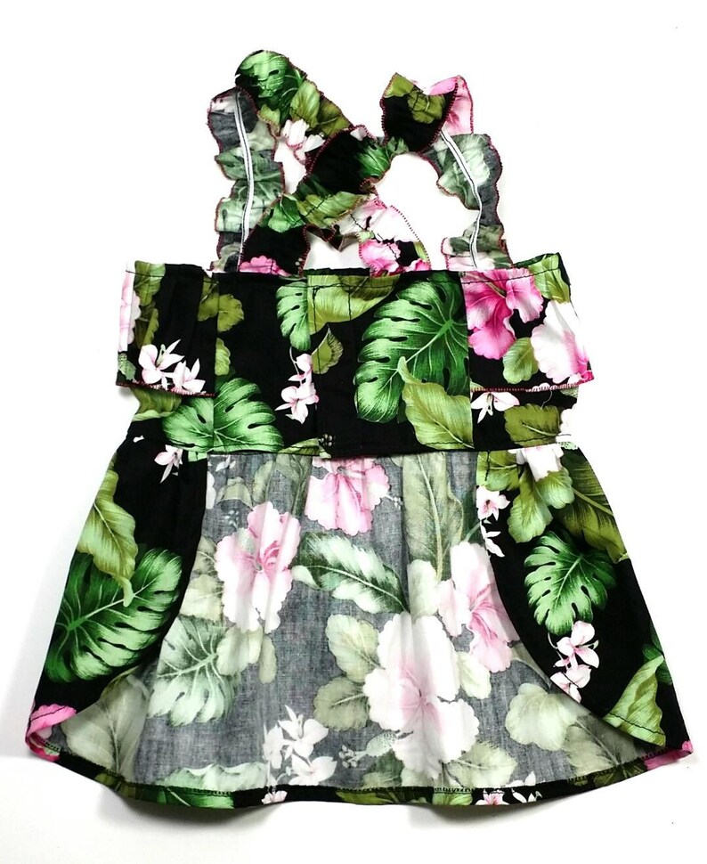 Tropical Dog Dress SMALL & MEDIUM Dog Clothes Sewing Pattern PDF, Dog Dress Pattern, Dog Harness, Pet Clothes Tutorial image 3