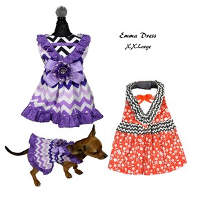 Emma Dog Dress Pattern -XXLARGE- Padrão de costura de roupas para cães PDF, Padrão de vestido para cães, Arnês para cães, Tutorial de roupas para animais de estimação